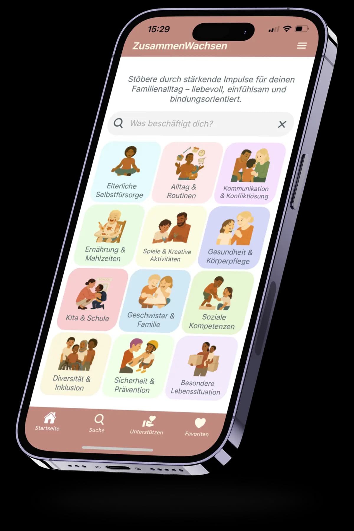 ZusammenWachsen App – Vorschau